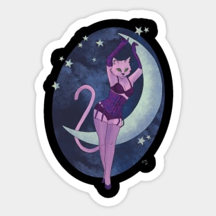 lady cat Sticker